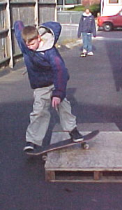 Ryan and his skateboard